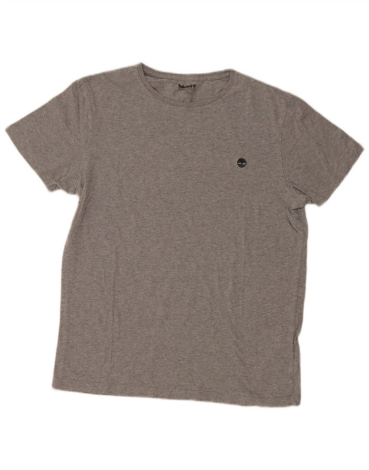 Timberland Hombre Slim Fit Camiseta Top Algodón Gris Medio