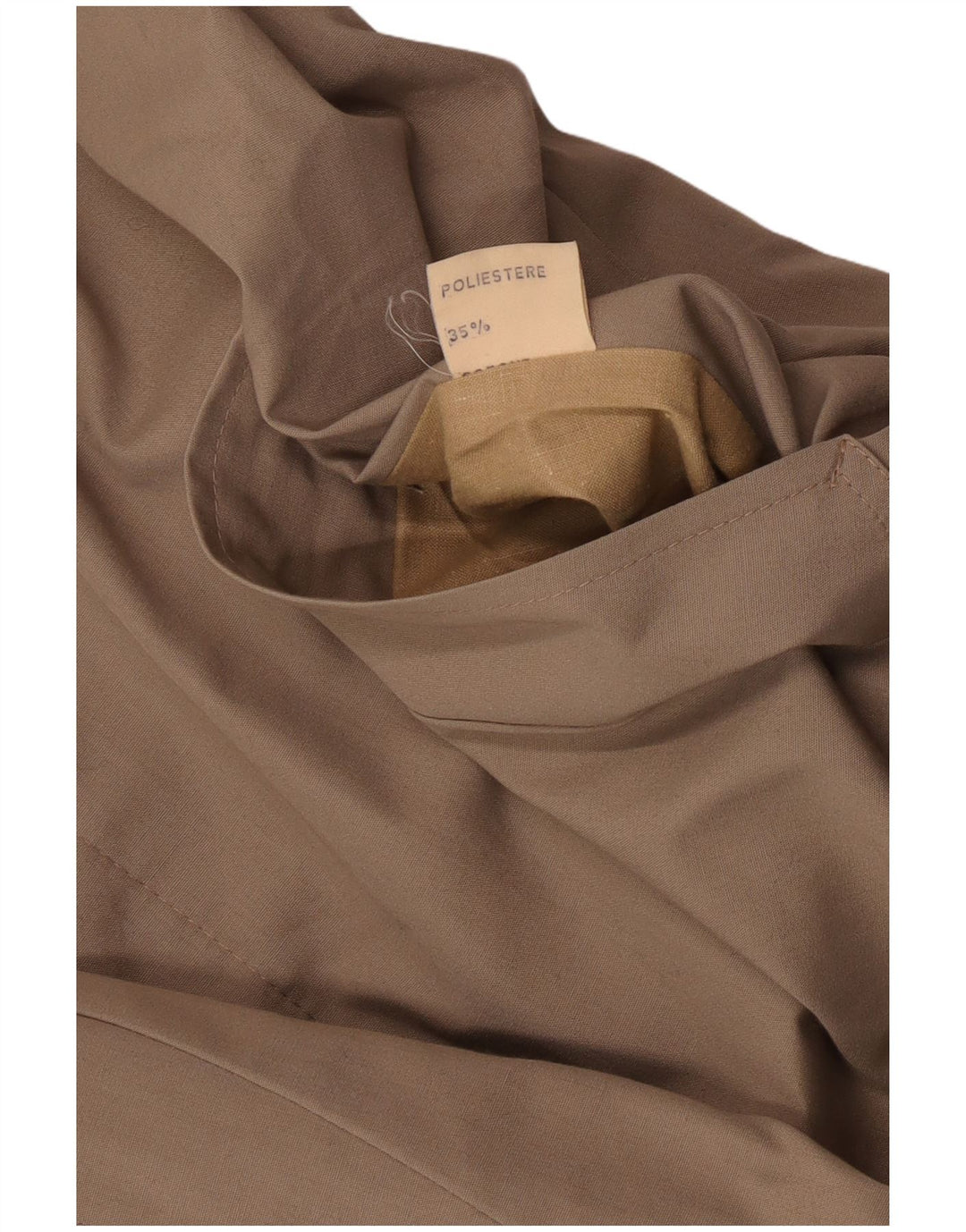 Vintage hombres reversible abrigo Reino Unido 40 grande beige comprobar poliéster