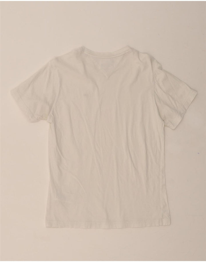 TOMMY HILFIGER Mens T-Shirt Top Small White Cotton Vintage Tommy Hilfiger and Second-Hand Tommy Hilfiger from Messina Hembry 