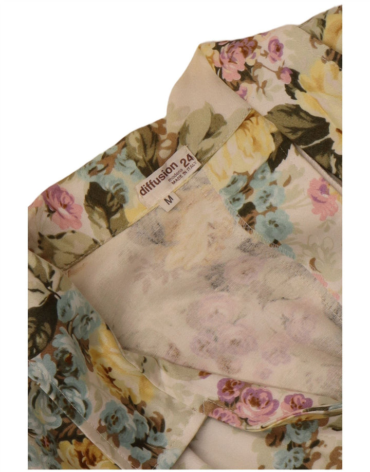 Vintage mujer 3/4 manga Blazer chaqueta Reino Unido 14 medio multicolor