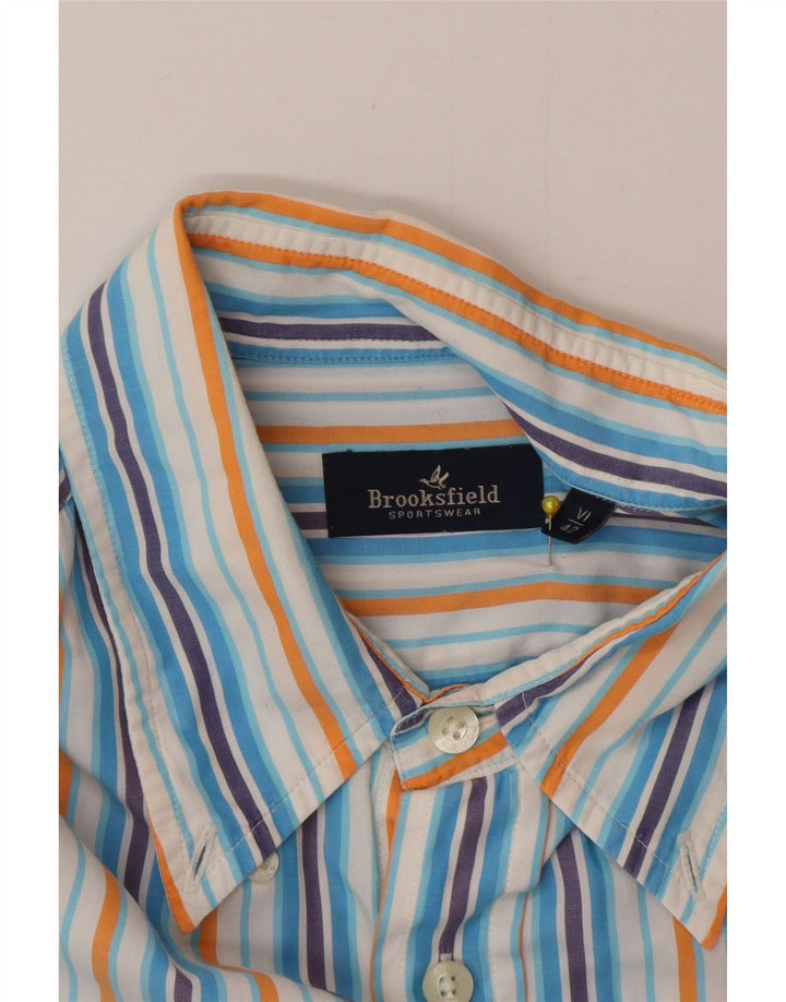 BROOKSFIELD Camisa para hombre Talla 42 Grande Azul Rayas