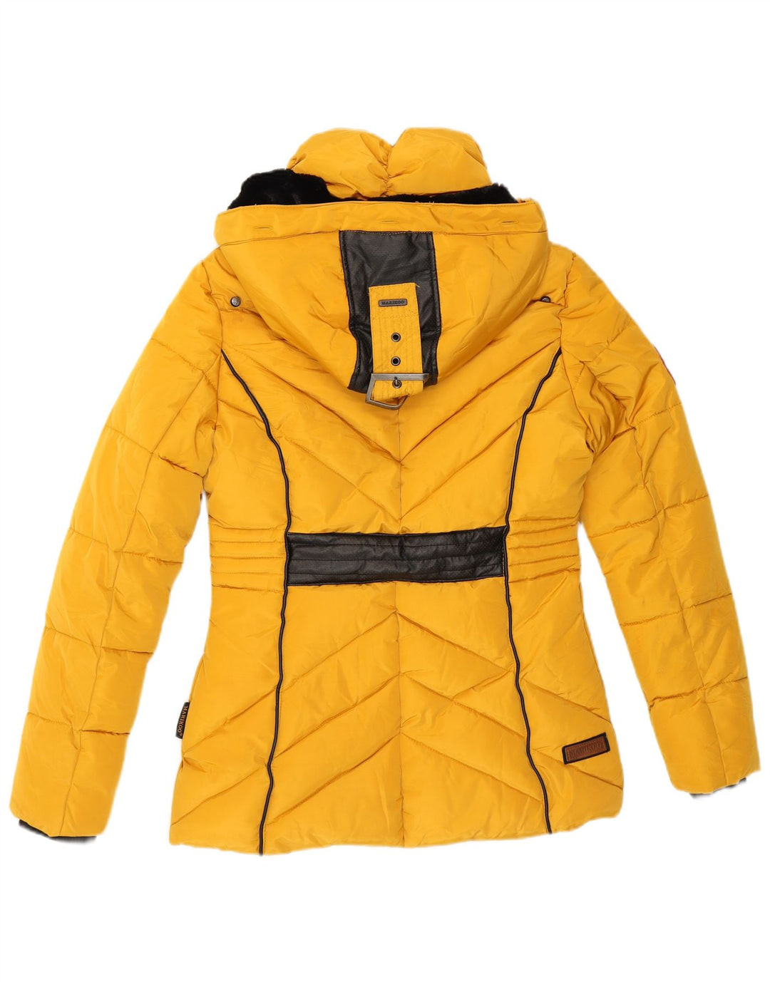 Marikoo Chaqueta acolchada con capucha para mujer UK 6 XS Poliéster amarillo