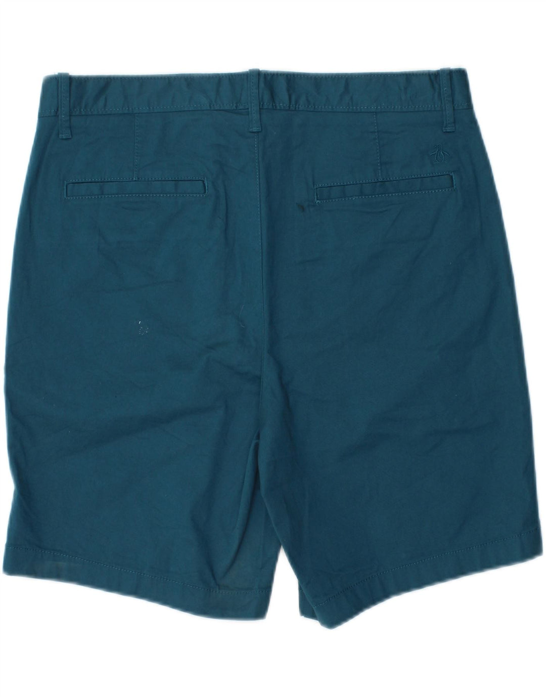PENGUIN Mens Chino Shorts W32 Medium  Blue Cotton Vintage Penguin and Second-Hand Penguin from Messina Hembry 