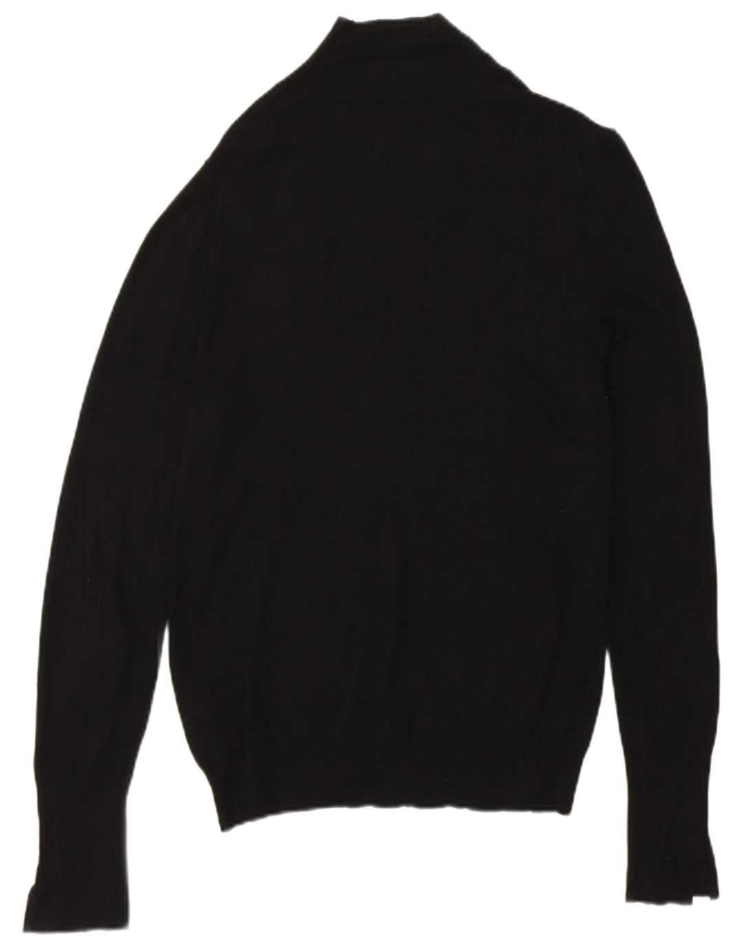 Zara Jersey con cuello alto para mujer, talla M, viscosa negra, Reino Unido 44