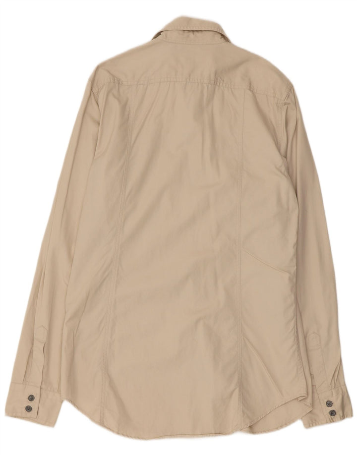 CALVIN KLEIN JEANS Camisa Hombre Grande Beige Algodón