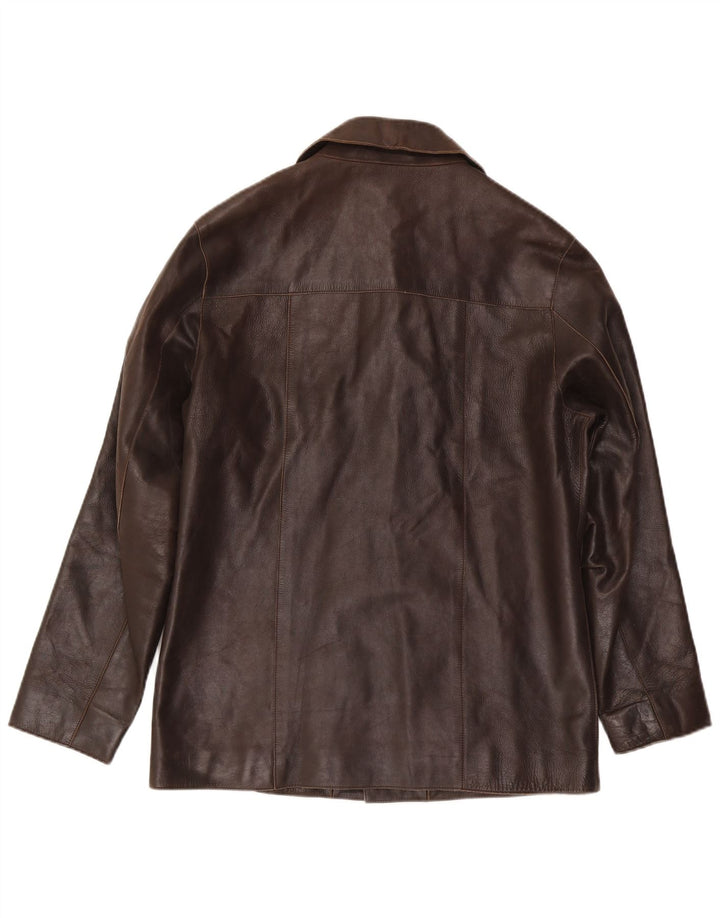 Helium Chaqueta de cuero para hombre UK 38 Marrón medio