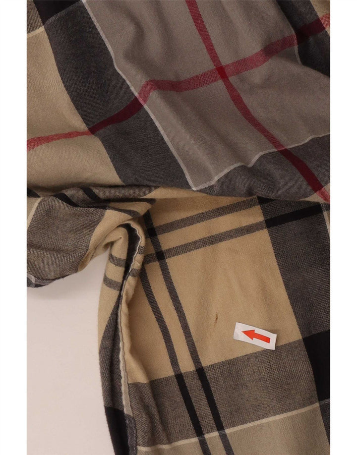 Barbour Camisa Entallada De Algodón A Cuadros Beige Grande Para Hombre