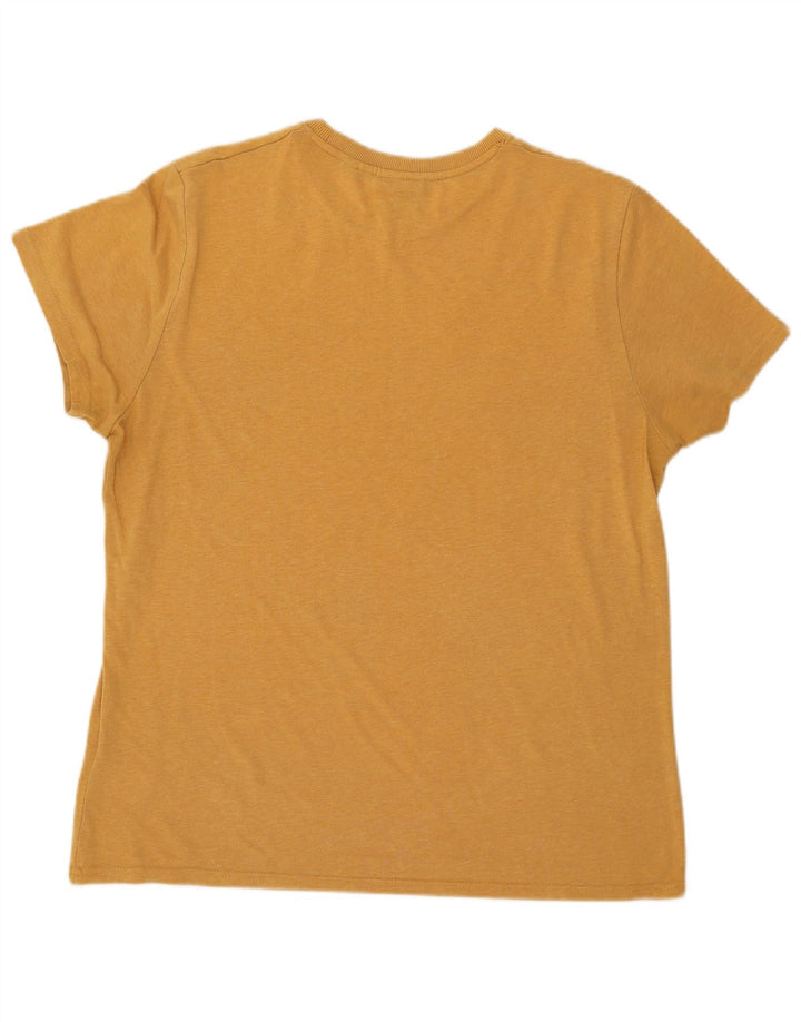 SUPERDRY Camiseta gráfica para hombre Top 2XL Algodón amarillo