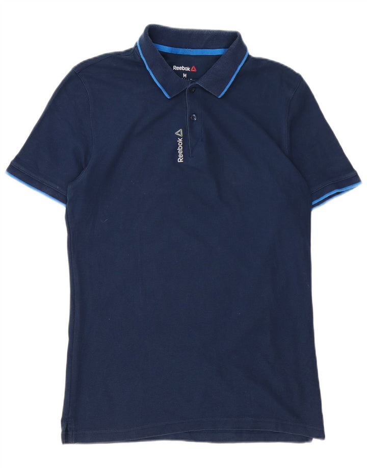 REEBOK Polo Hombre Algodón Azul Marino Medio