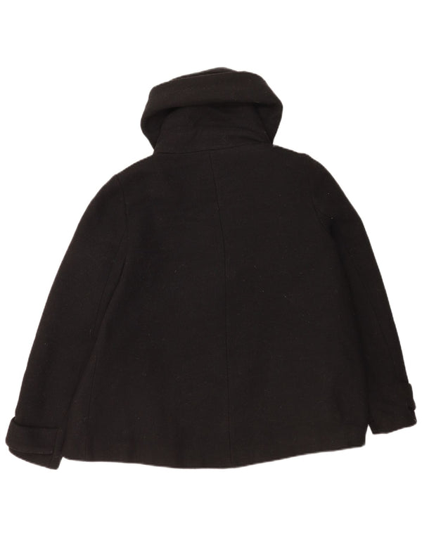 Zara Mujer Cazadora Bomber Con Capucha UK 40 Mediano Poliéster Negro