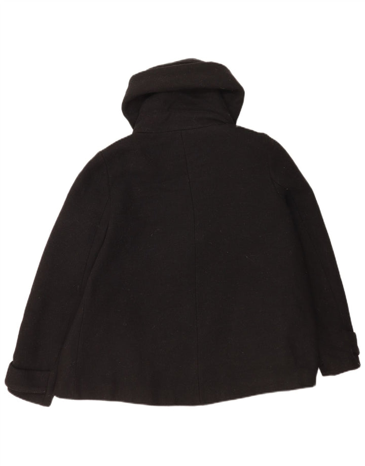 Zara Mujer Cazadora Bomber Con Capucha UK 40 Mediano Poliéster Negro