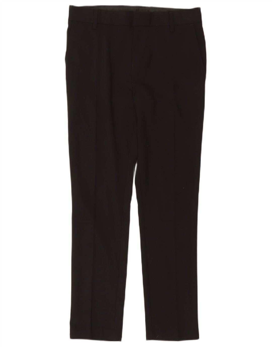Marks & Spencer Pantalones de traje ajustados para niños 12-13 años W32 L27 Poliéster negro