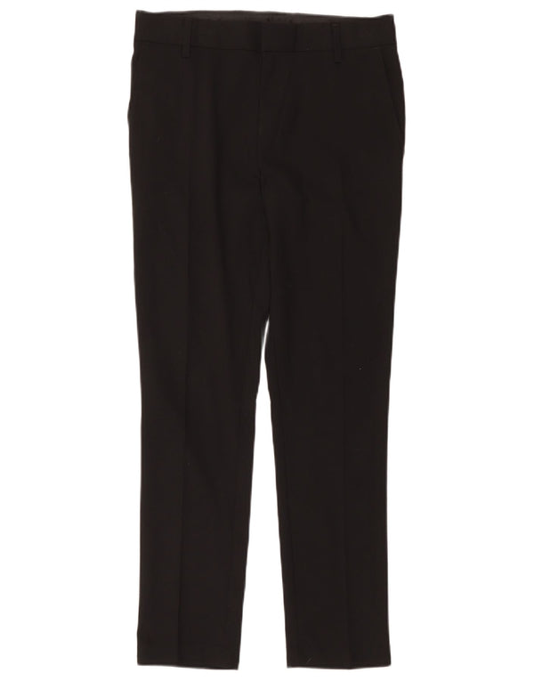 Marks & Spencer Pantalones de traje ajustados para niños 12-13 años W32 L27 Poliéster negro
