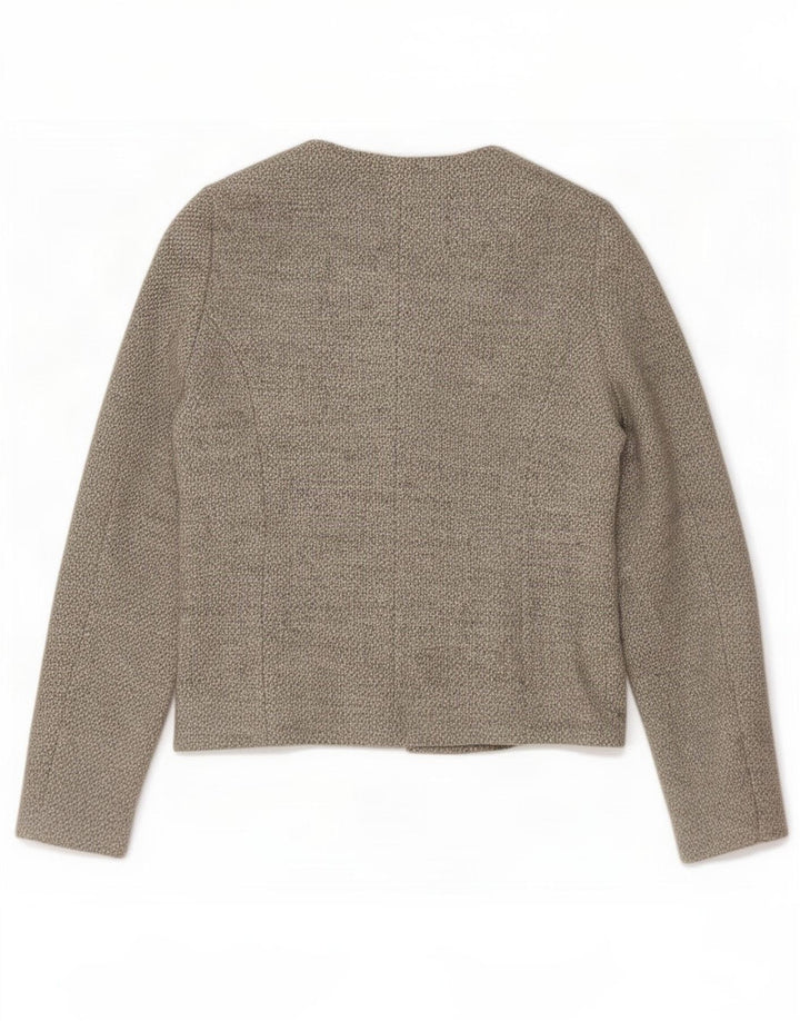 Chaqueta Americana Benetton Mujer UK 40 Pequeña Algodón Gris