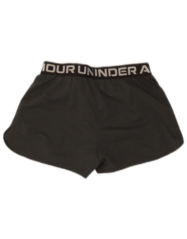 Under Armour Pantalones cortos deportivos Heat Gear Graphic para niños de 11 a 12 años, talla grande, gris