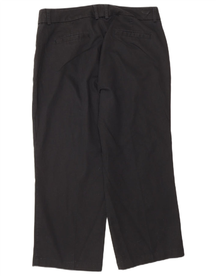 DOCKERS Pantalones capri de ajuste ideal para mujer US 8 Medium W30 L22 Negro