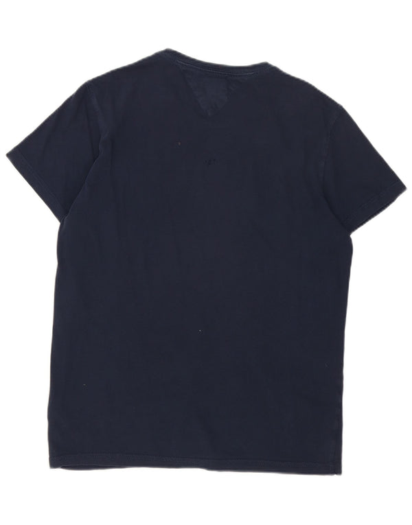 Tommy Hilfiger Camiseta gráfica para hombre Top Medium Azul marino Algodón