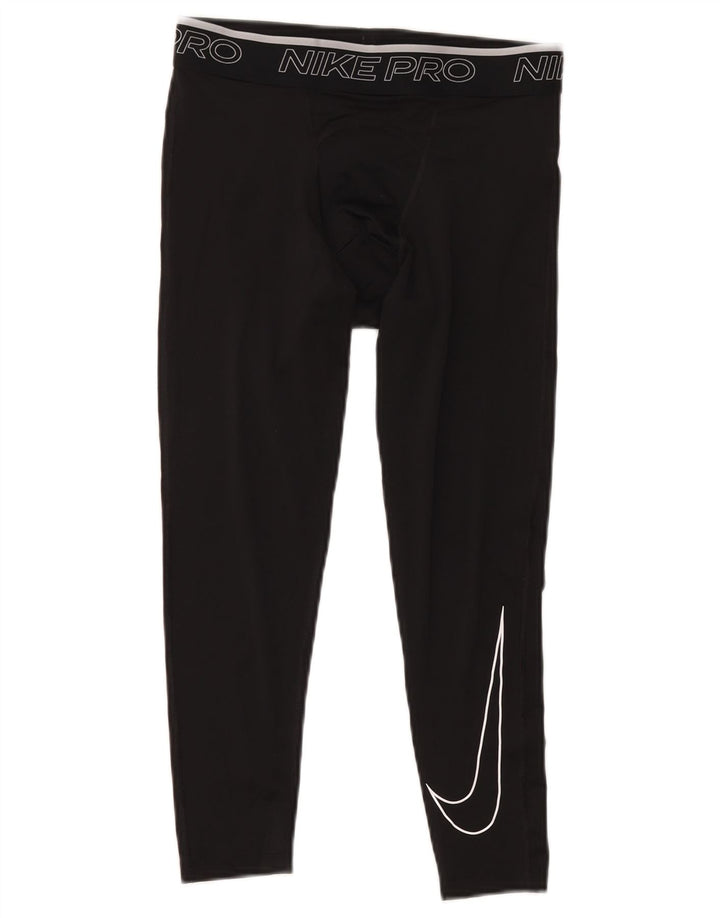Leggings capri con gráfico Dri Fit para hombre Nike Poliéster negro mediano
