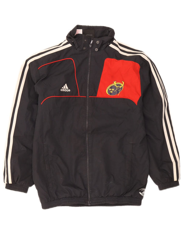 Adidas Boys Munster Rugby Chándal Top Chaqueta 11-12 años Negro