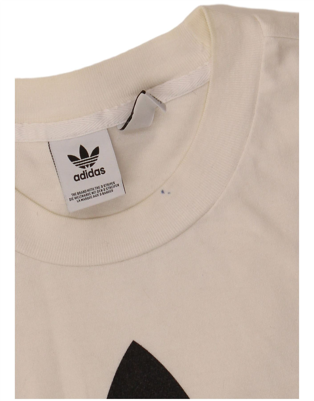 ADIDAS Camiseta con gráfico extragrande para mujer UK 2 2XS Algodón blanco