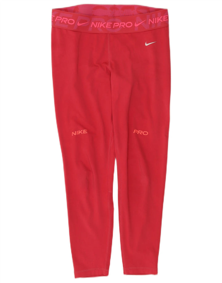 Nike Dri Fit Graphic Capri Leggings para mujer, talla 40, poliéster rosa grande