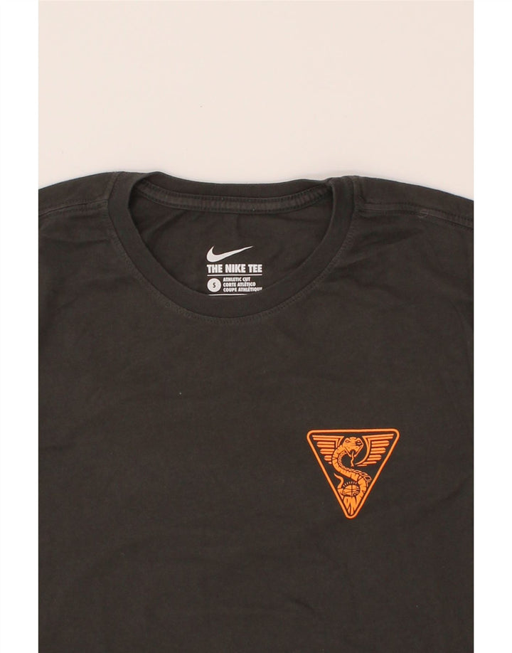 NIKE Mens Graphic T-Shirt Top Small Black Striped Cotton Vintage Nike and Second-Hand Nike from Messina Hembry 