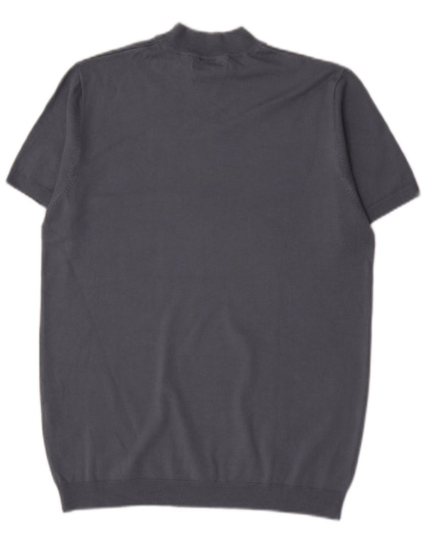 Zara Hombre Camiseta Top Viscosa Azul Medio