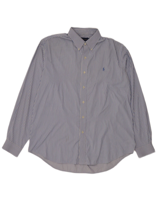 Camisa Ralph Lauren para hombre de nailon a rayas azules grandes