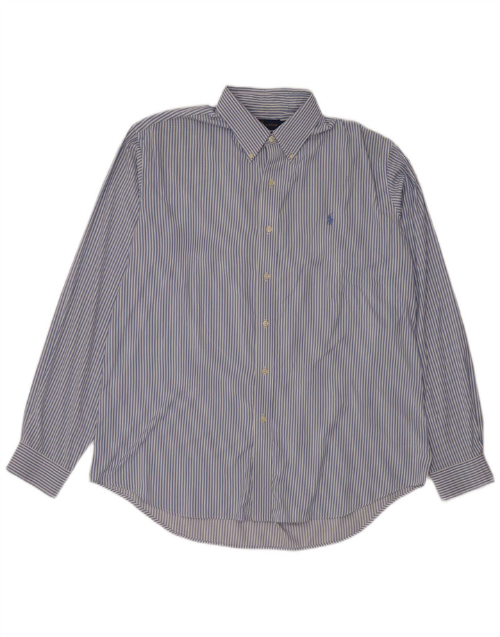 Camisa Ralph Lauren para hombre de nailon a rayas azules grandes