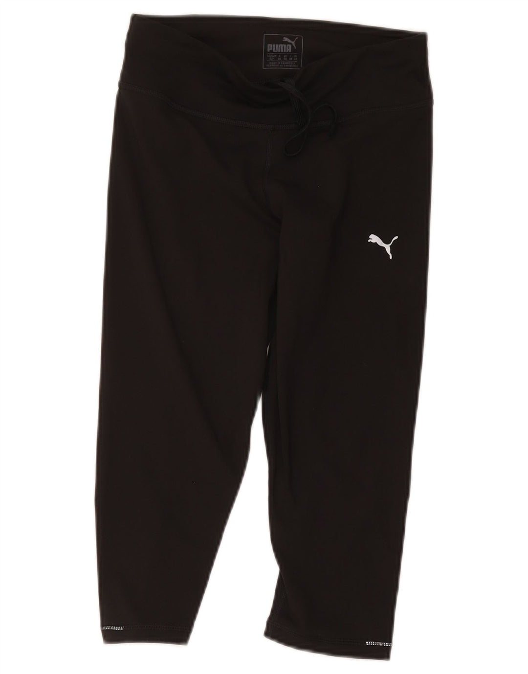 Puma Mujer Capri Chándal Pantalones UK 10 Pequeño Poliéster Negro