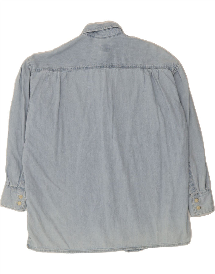 LEVI'S Womens Oversized Denim Shirt UK 6 XS Blue Cotton Vintage Levi's and Second-Hand Levi's from Messina Hembry 