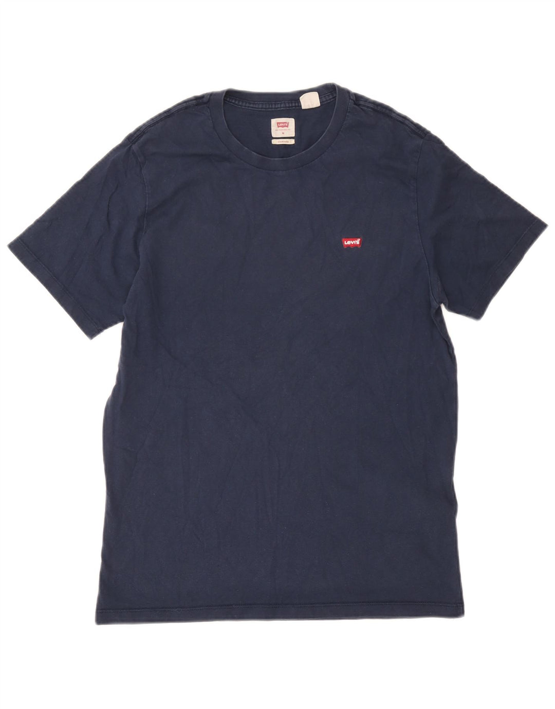 Levi's Camiseta estándar para hombre Top mediano de algodón azul marino