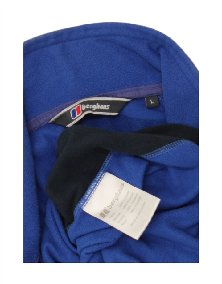 Berghaus Hombre Jersey De Forro Polar Con Cremallera Y Cuello Grande Poliéster Color Block Azul