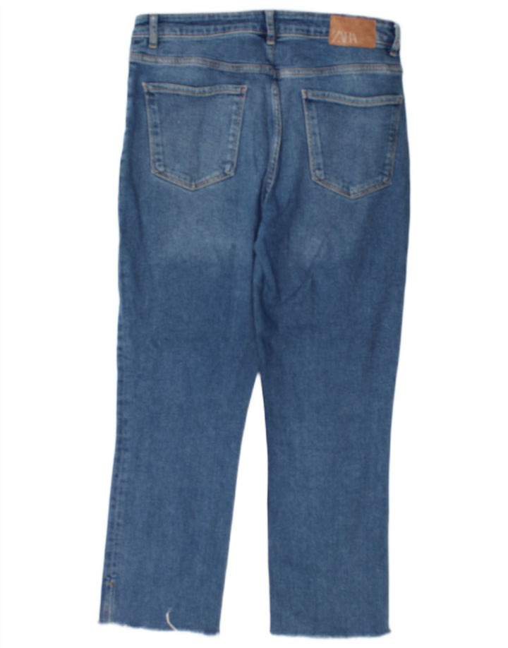 Zara Jeans Cortos Para Mujer EU 42 Large W32 L25 Azul