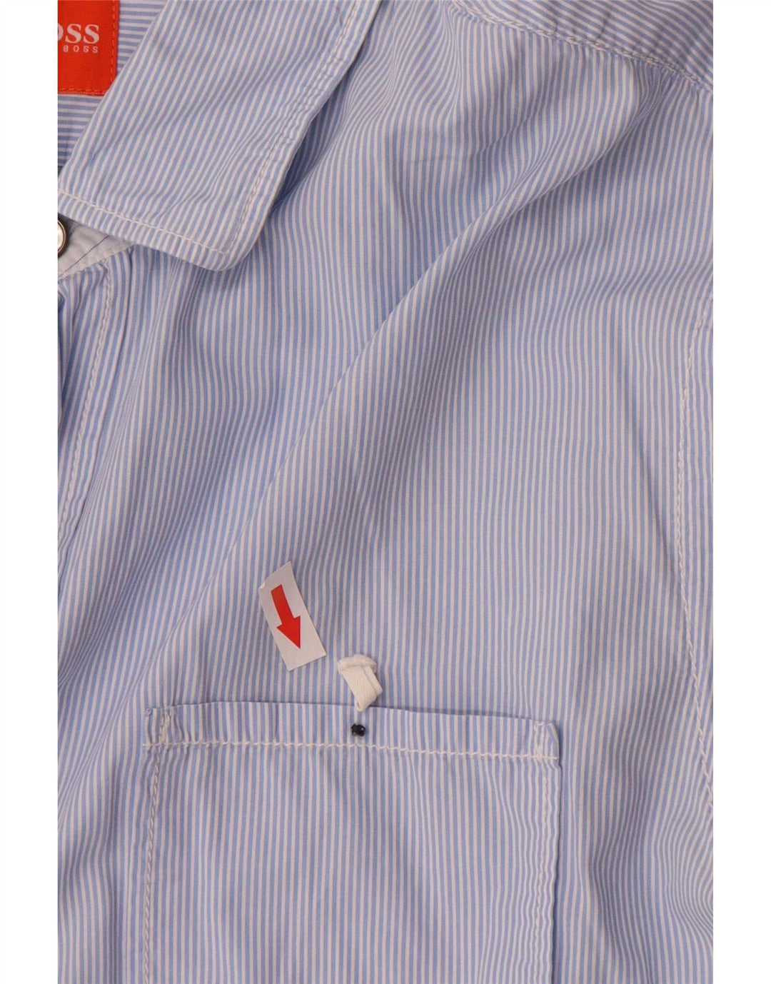 Camisa Hugo Boss Hombre Grande Azul Rayas Algodón