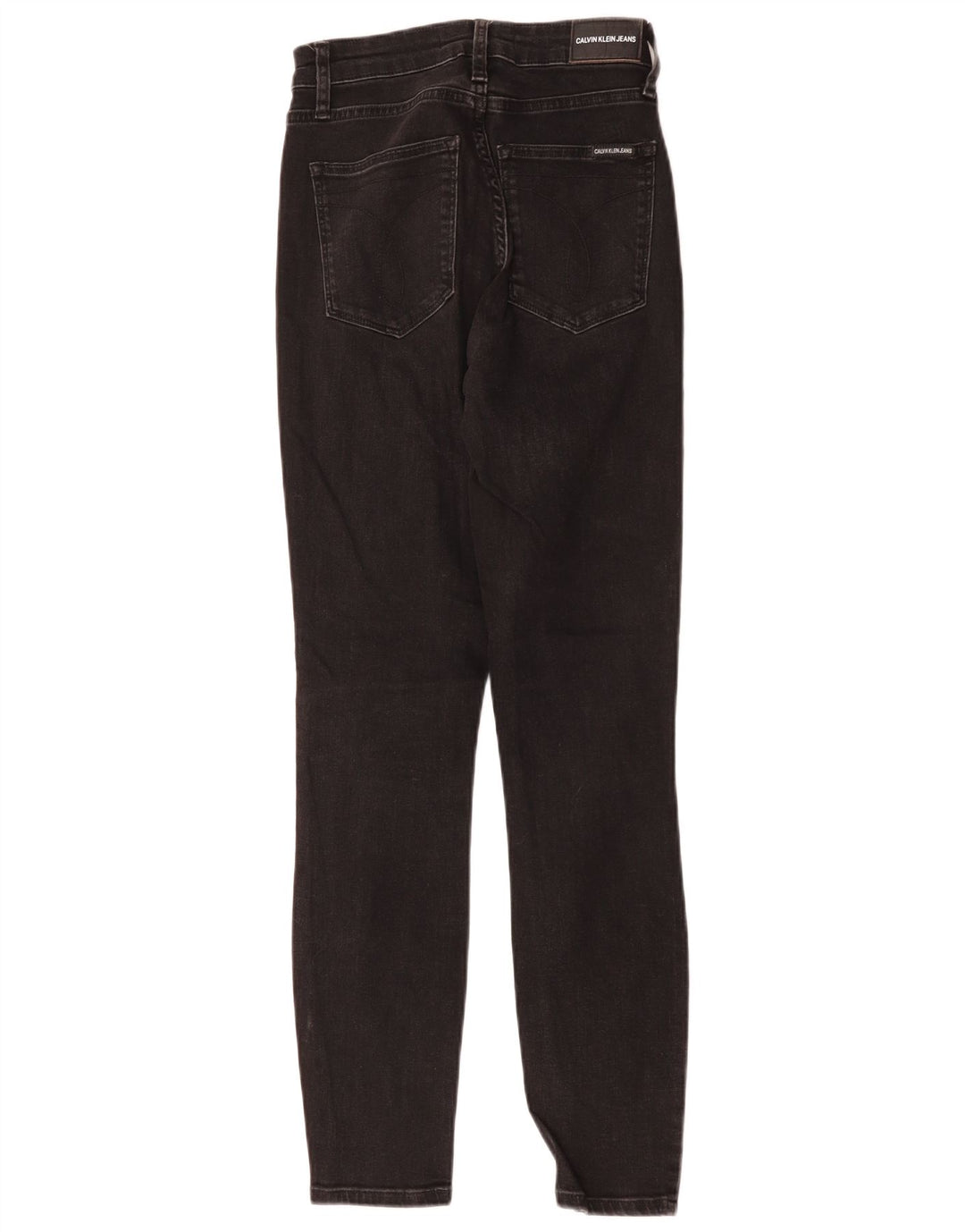 Calvin Klein Jeans Ajustados Para Mujer W26 L30 Algodón Negro