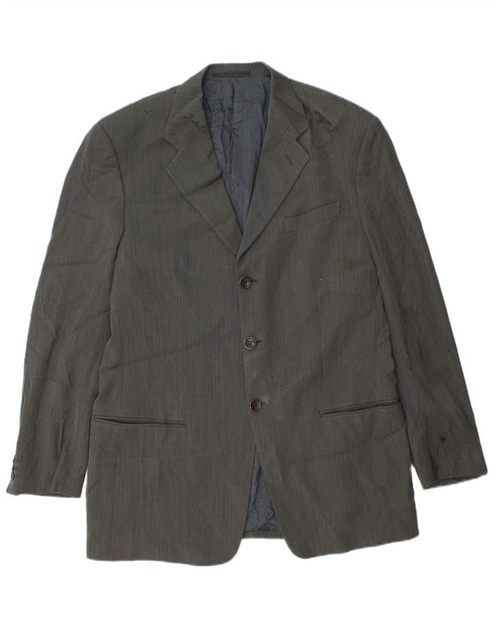 Armani Collezioni Chaqueta tipo blazer de 3 botones para hombre IT 50 Lana gris medio
