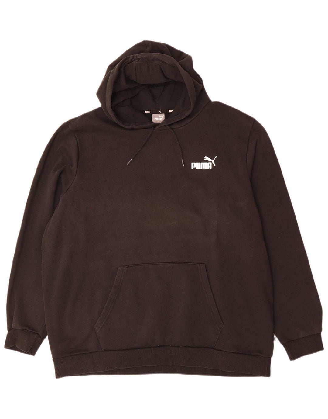 Puma - Sudadera con capucha para hombre, talla 2XL, algodón negro