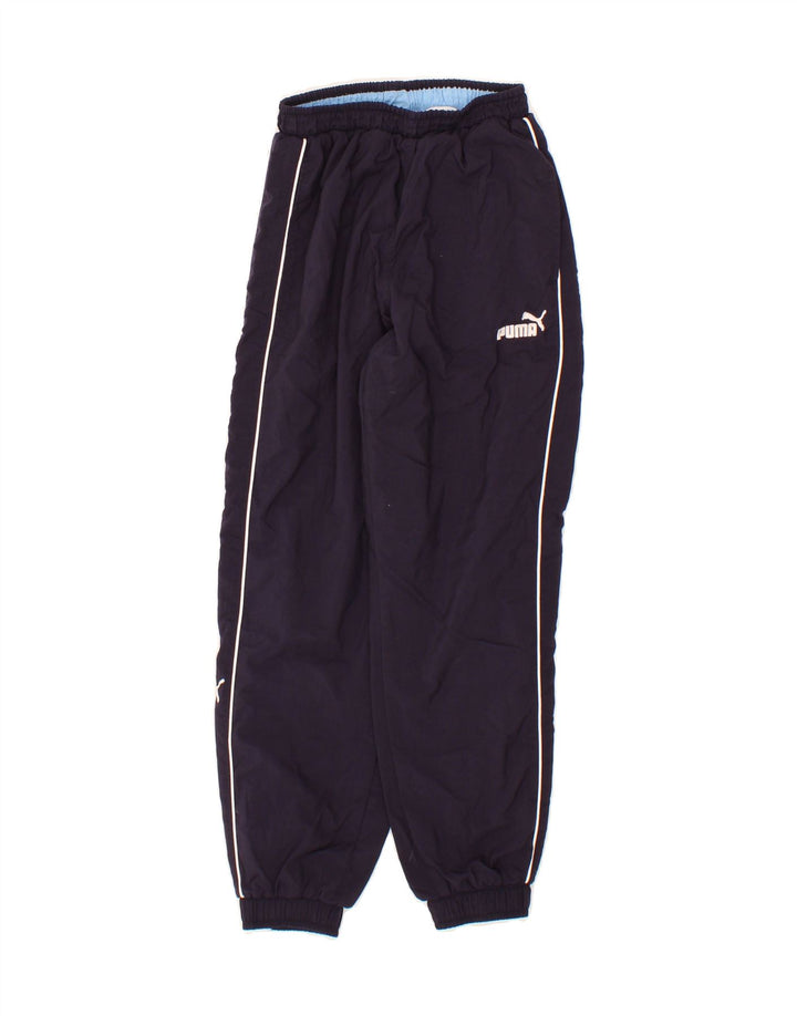 PUMA Boys Tracksuit Trousers Joggers 9-10 Years Medium  Navy Blue Vintage Puma and Second-Hand Puma from Messina Hembry 