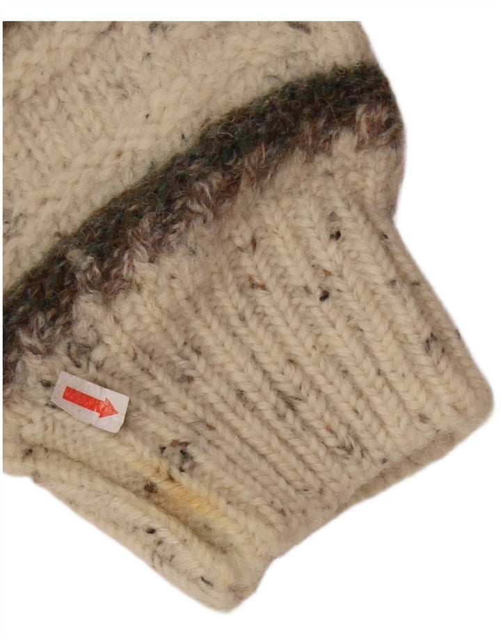 SERGIO TACCHINI Jersey de cuello redondo para mujer UK 46 Grande Beige Rayas