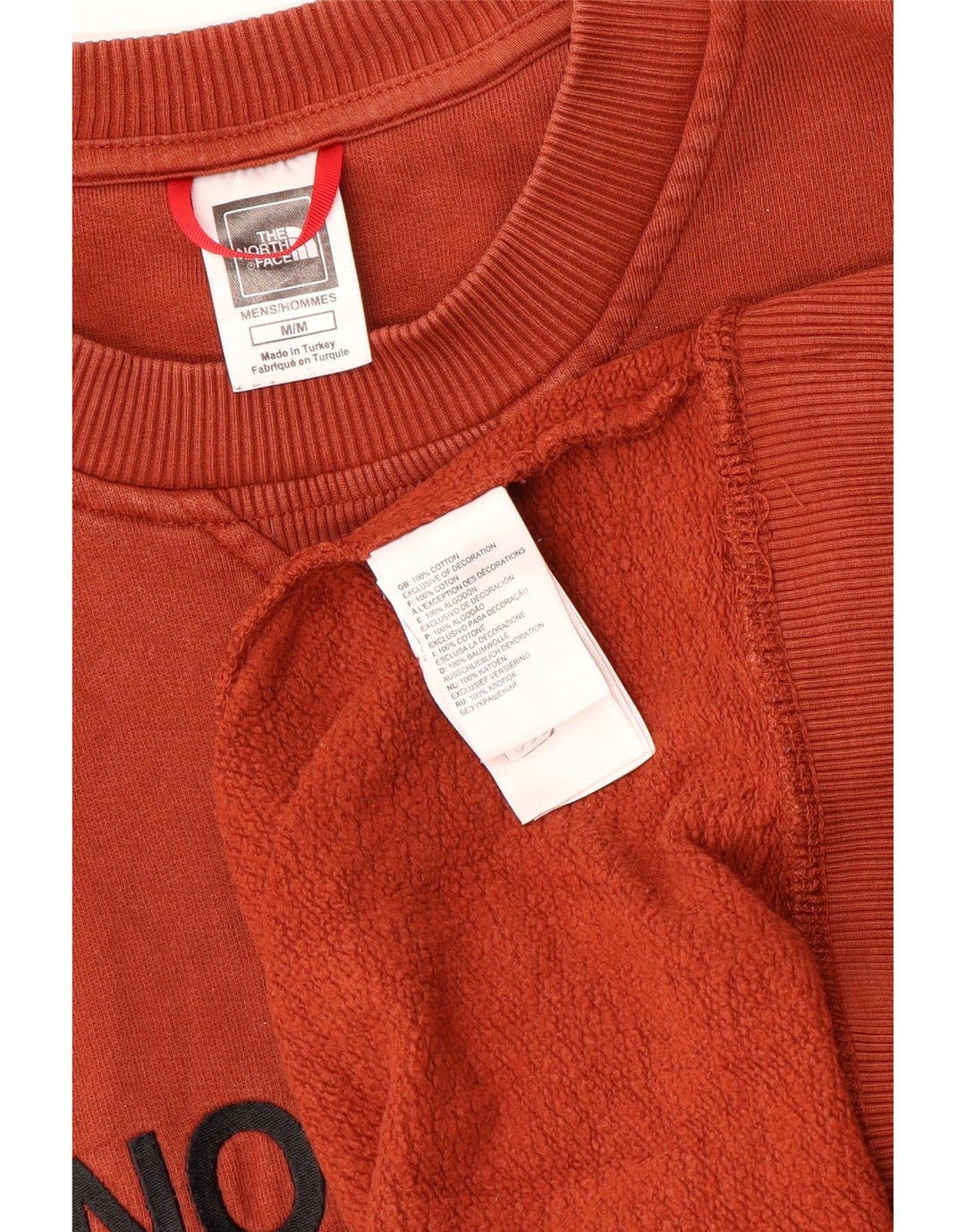 THE NORTH FACE Jersey con capucha gráfico para hombre Naranja mediano