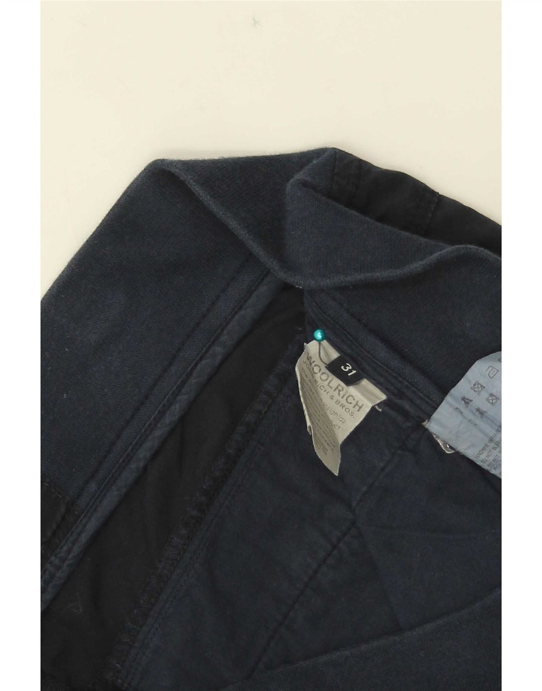 Pantalón Recto Mujer Woolrich W31 L31 Azul Marino Algodón