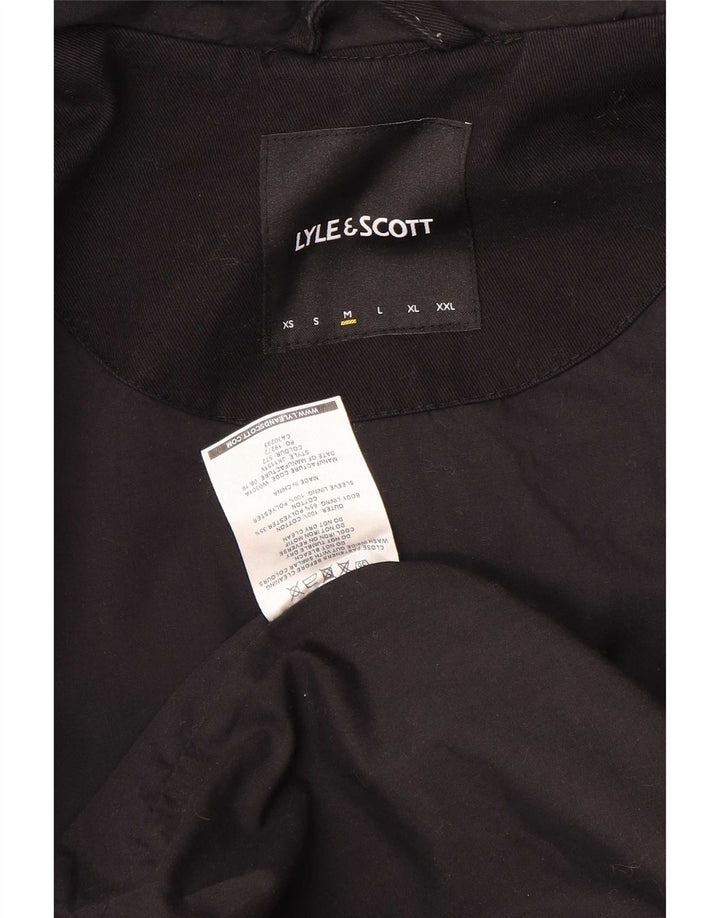Lyle & Scott Chaqueta bomber con capucha para hombre UK 38 Mediana Algodón negro