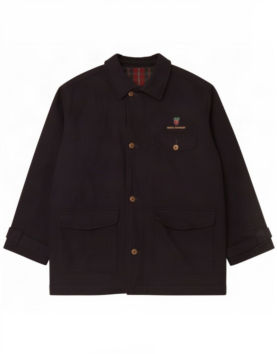 Vintage hombres chaqueta utilitaria Reino Unido 40 lana azul marino grande