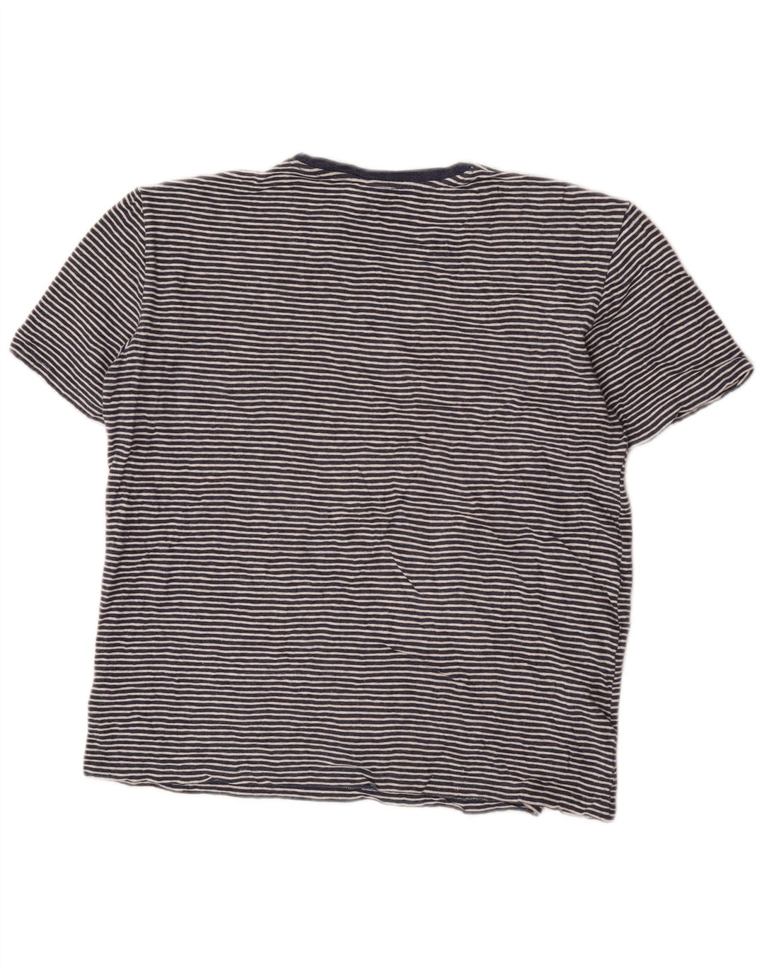 Cos Camiseta para hombre Top Algodón a rayas azul medio
