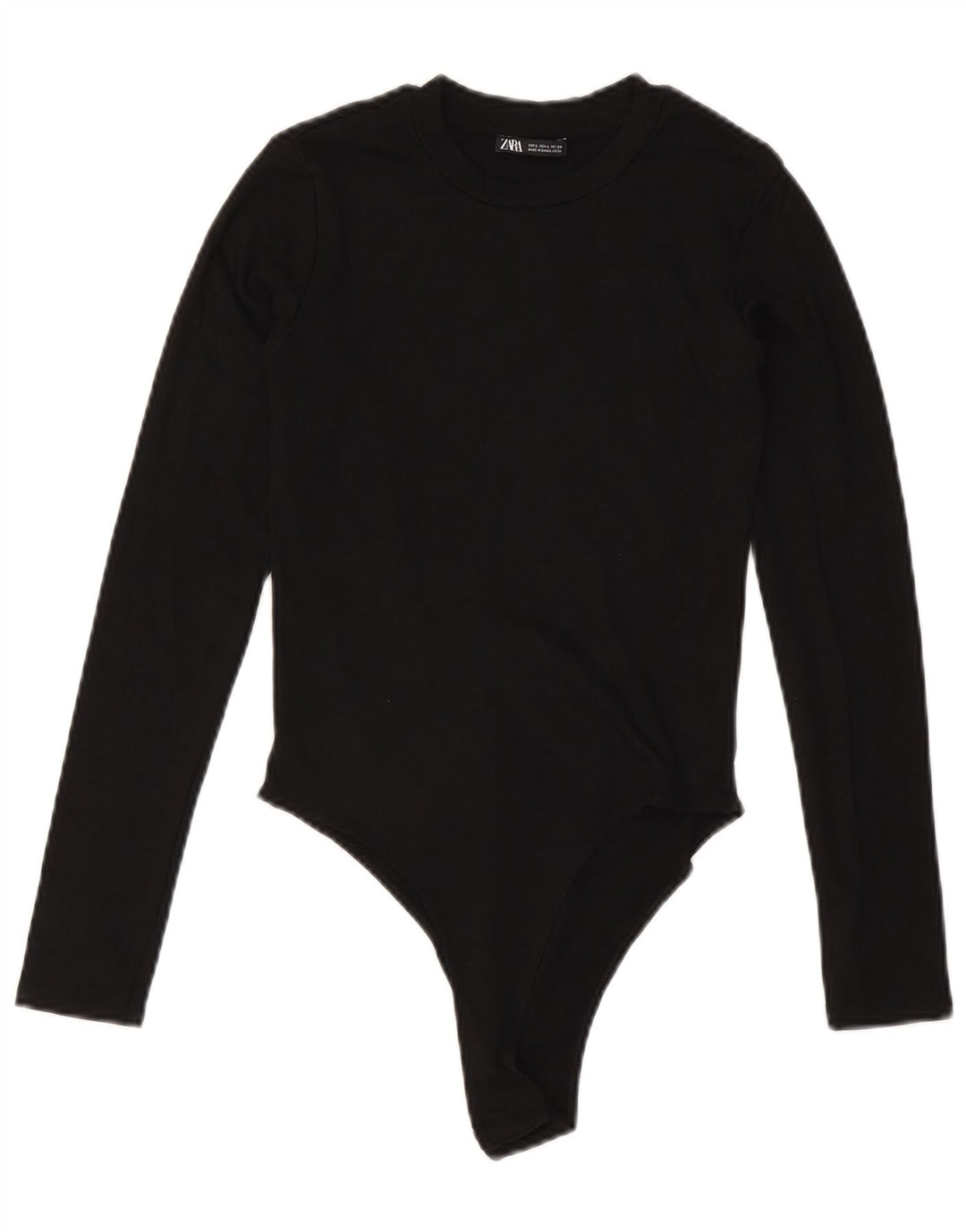 ZARA Body Manga Larga Mujer UK 44 Large Negro