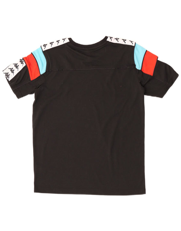 Kappa Hombre Camiseta Gráfica Top Medium Negro Colorblock Algodón