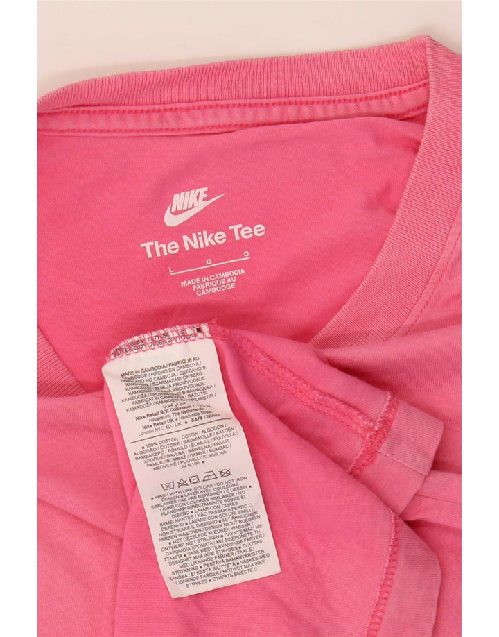Camiseta Nike Hombre Top Grande Rosa Algodón