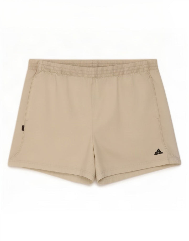 Adidas Pantalones cortos deportivos para hombre XL Off White Poliéster
