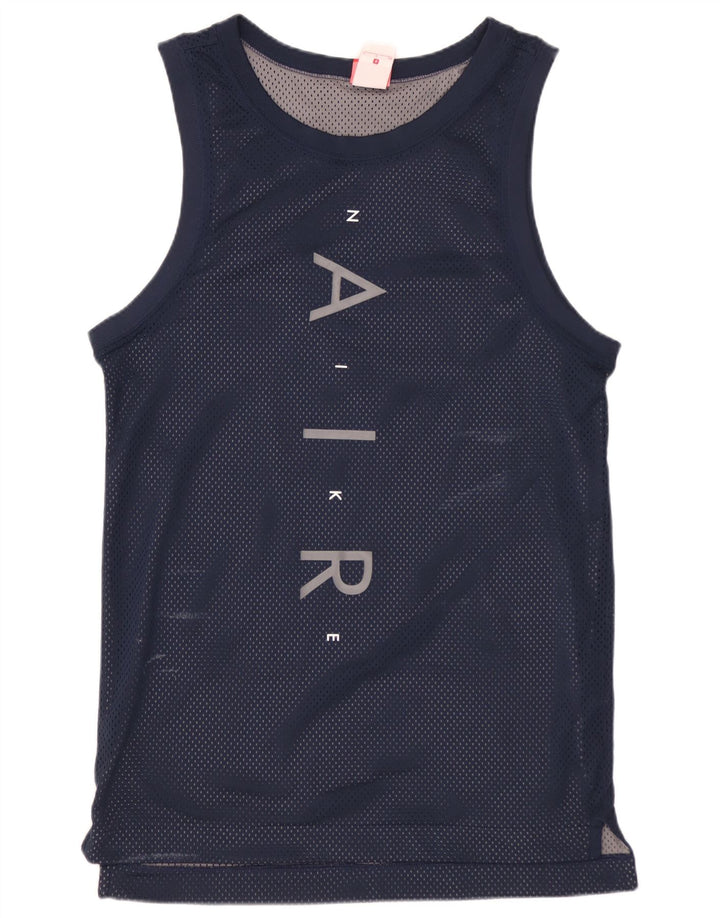 NIKE Hombre Graphic Vest Top Small Azul Marino Poliéster